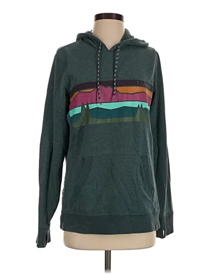 Pre-owned L.l.bean Pullover Hoodie In Teal