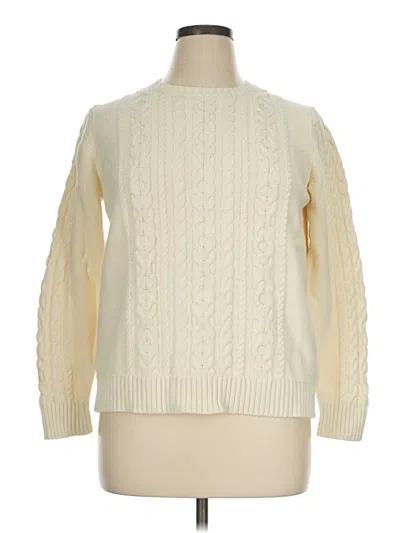 Pre-owned L.l.bean Pullover Sweater In Ivory
