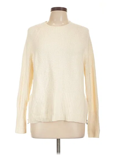 Pre-owned L.l.bean Pullover Sweater In White