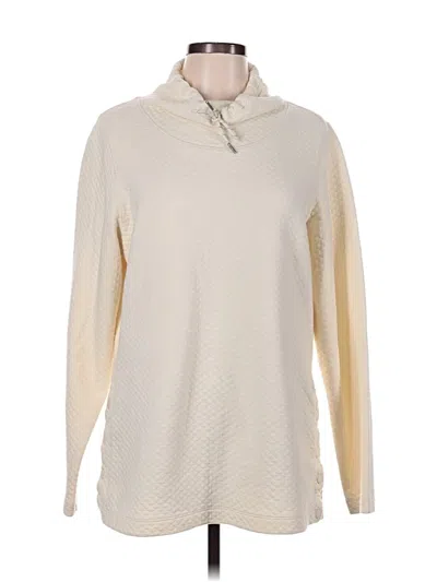 Pre-owned L.l.bean Pullover Sweater In White