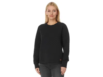 L.l.bean Quilted Crew Neck Pullover In Black