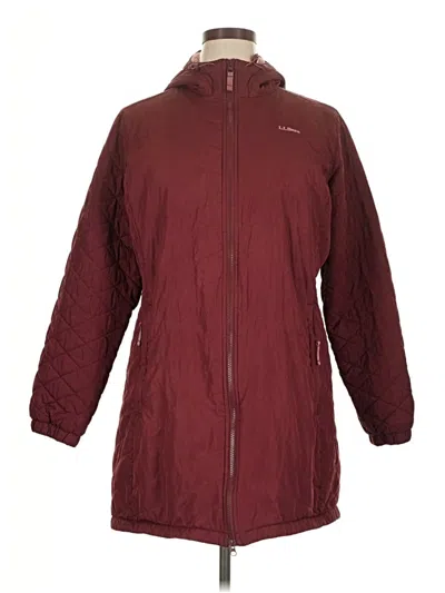 Pre-owned L.l.bean Raincoat In Burgundy