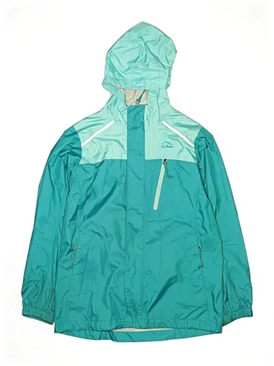 Pre-owned L.l.bean Kids' Raincoat In Teal