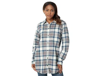 L.l.bean Scotch Plaid Flannel Tunic In Gray