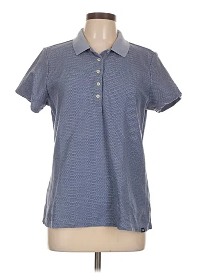 Pre-owned L.l.bean Short Sleeve Blouse In Blue