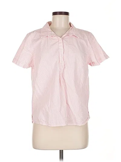 Pre-owned L.l.bean Short Sleeve Blouse In Pink