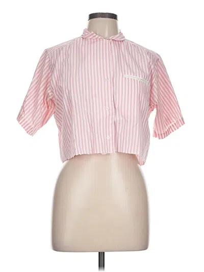 Pre-owned L.l.bean Short Sleeve Blouse In Pink