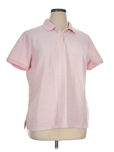 Pre-owned L.l.bean Short Sleeve Blouse In Pink