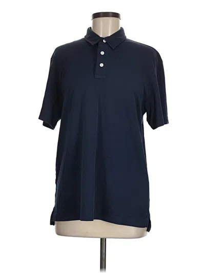 Pre-owned L.l.bean Short Sleeve Button Down Shirt In Blue