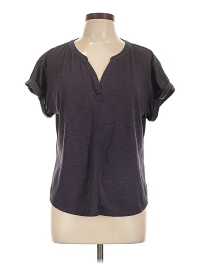 Pre-owned L.l.bean Short Sleeve Henley Shirt In Gray