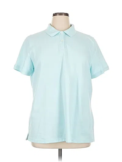 Pre-owned L.l.bean Short Sleeve Polo Shirt In Blue