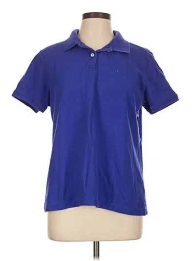 Pre-owned L.l.bean Short Sleeve Polo Shirt In Blue