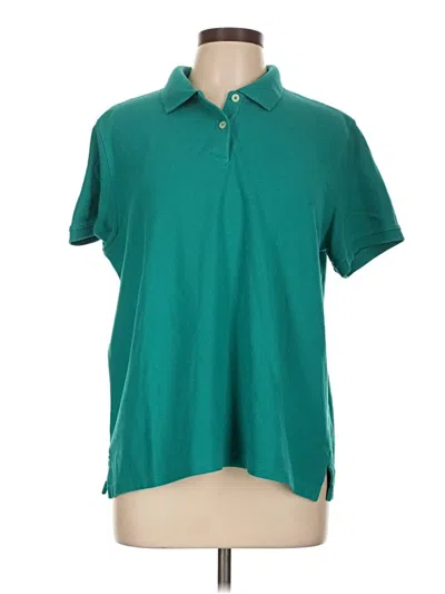 Pre-owned L.l.bean Short Sleeve Polo Shirt In Blue