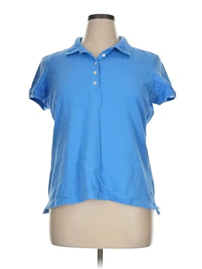 Pre-owned L.l.bean Short Sleeve Polo Shirt In Blue