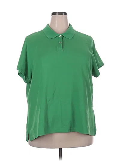 Pre-owned L.l.bean Short Sleeve Polo Shirt In Green