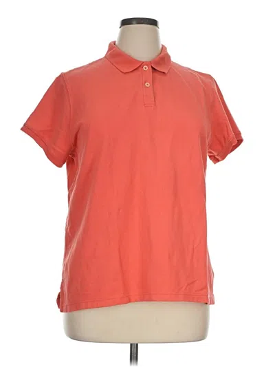 Pre-owned L.l.bean Short Sleeve Polo Shirt In Orange