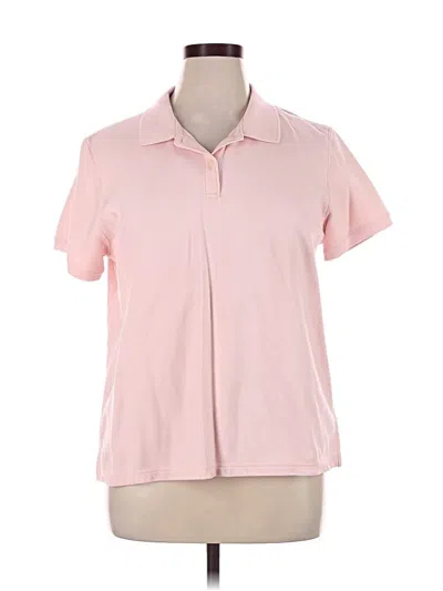 Pre-owned L.l.bean Short Sleeve Polo Shirt In Pink