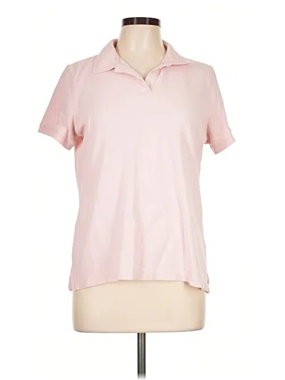 Pre-owned L.l.bean Short Sleeve Polo Shirt In Pink