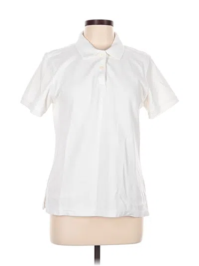 Pre-owned L.l.bean Short Sleeve Polo Shirt In White