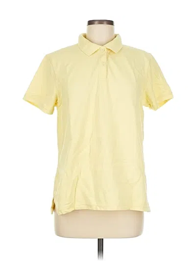 Pre-owned L.l.bean Short Sleeve Polo Shirt In Yellow