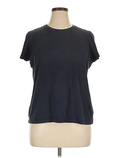 Pre-owned L.l.bean Short Sleeve Top Black Crew Neck Tops