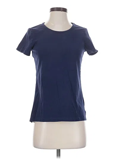 Pre-owned L.l.bean Short Sleeve Top Blue Crew Neck Tops