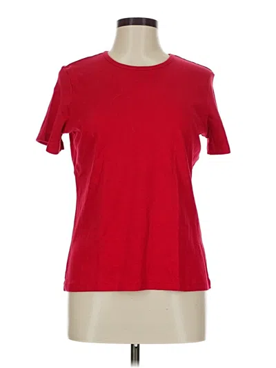 Pre-owned L.l.bean Short Sleeve Top Red Crew Neck Tops