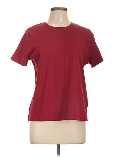 Pre-owned L.l.bean Short Sleeve T-shirt In Burgundy