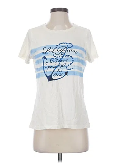 Pre-owned L.l.bean Short Sleeve T-shirt In Ivory
