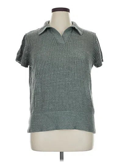 Pre-owned L.l.bean Short Sleeve Turtleneck In Gray