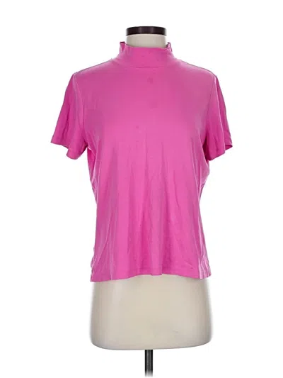 Pre-owned L.l.bean Short Sleeve Turtleneck In Pink