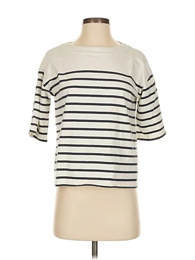 Pre-owned L.l.bean Signature 3/4 Sleeve T-shirt In Ivory