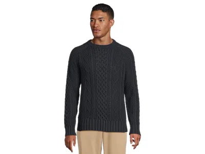 L.l.bean Signature Cotton Fisherman Sweater In Blue