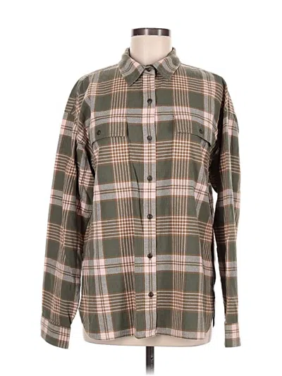 Pre-owned L.l.bean Signature Long Sleeve Button Down Shirt In Brown