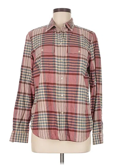 Pre-owned L.l.bean Signature Long Sleeve Button Down Shirt In Burgundy