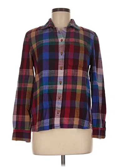 Pre-owned L.l.bean Signature Long Sleeve Button Down Shirt In Burgundy