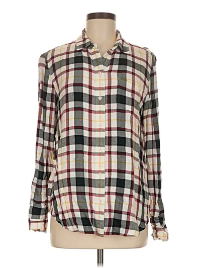 Pre-owned L.l.bean Signature Long Sleeve Button Down Shirt In Ivory