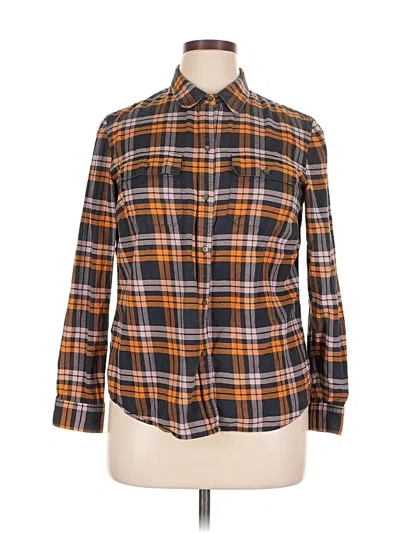 Pre-owned L.l.bean Signature Long Sleeve Button Down Shirt In Orange