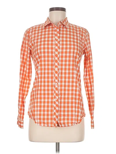Pre-owned L.l.bean Signature Long Sleeve Button Down Shirt In Orange