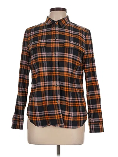 Pre-owned L.l.bean Signature Long Sleeve Button Down Shirt In Orange