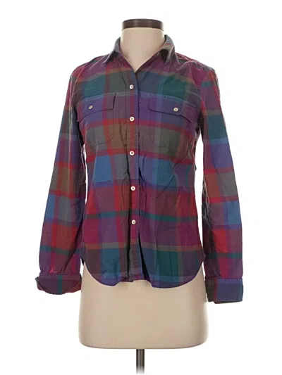 Pre-owned L.l.bean Signature Long Sleeve Button Down Shirt In Purple