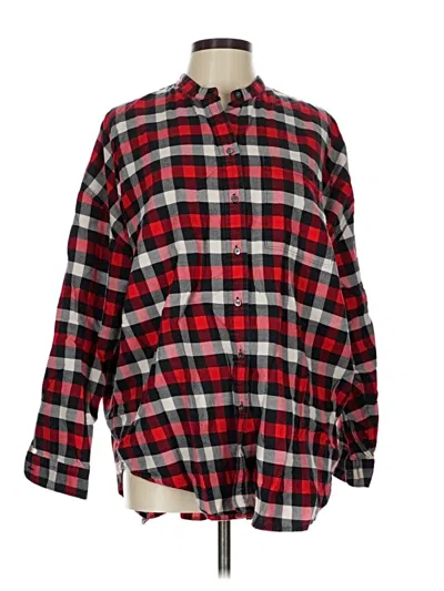 Pre-owned L.l.bean Signature Long Sleeve Button Down Shirt In Red