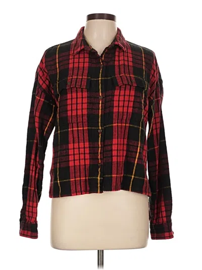 Pre-owned L.l.bean Signature Long Sleeve Button Down Shirt In Red