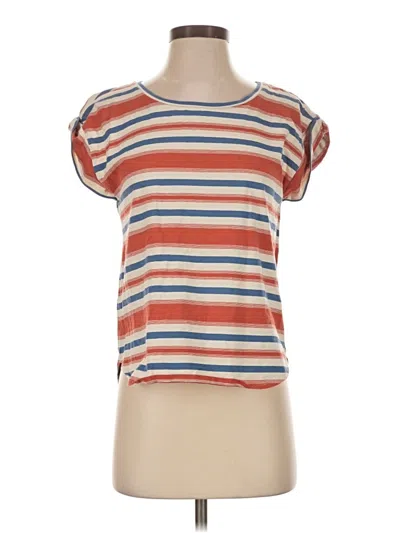 Pre-owned L.l.bean Signature Short Sleeve Top Orange Boatneck Tops