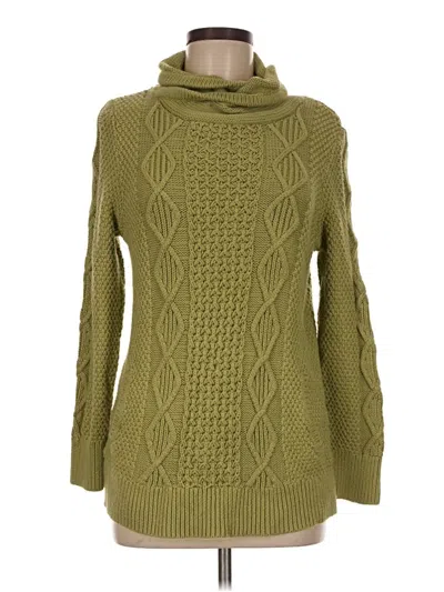 Pre-owned L.l.bean Signature Turtleneck Sweater In Green