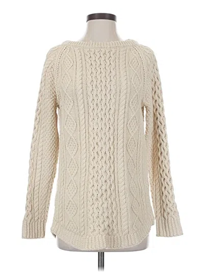 Pre-owned L.l.bean Signature Turtleneck Sweater In White