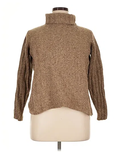 Pre-owned L.l.bean Silk Pullover Sweater In Brown