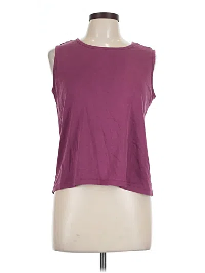 Pre-owned L.l.bean Sleeveless T-shirt In Burgundy