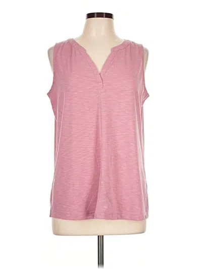 Pre-owned L.l.bean Sleeveless T-shirt In Pink