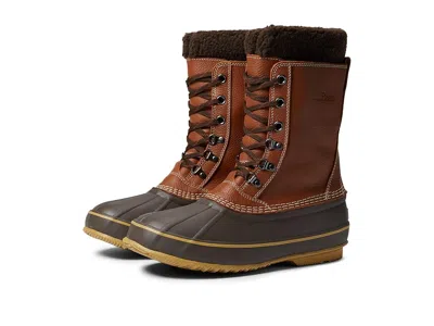 L.l.bean Snow Boots Tumbled Leather Lace In Brown